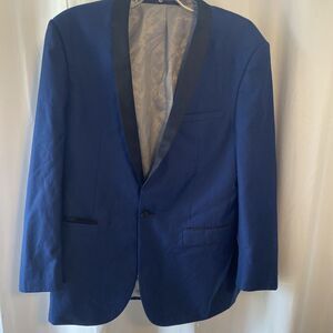 Vinci Italian Designed 40 R Blue Mens Blazer Single Button